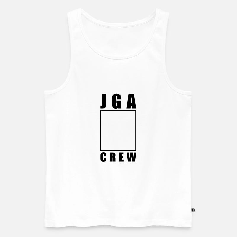 JGA Crew Leer - Männer Premium Bio Tank Top - Weiß
