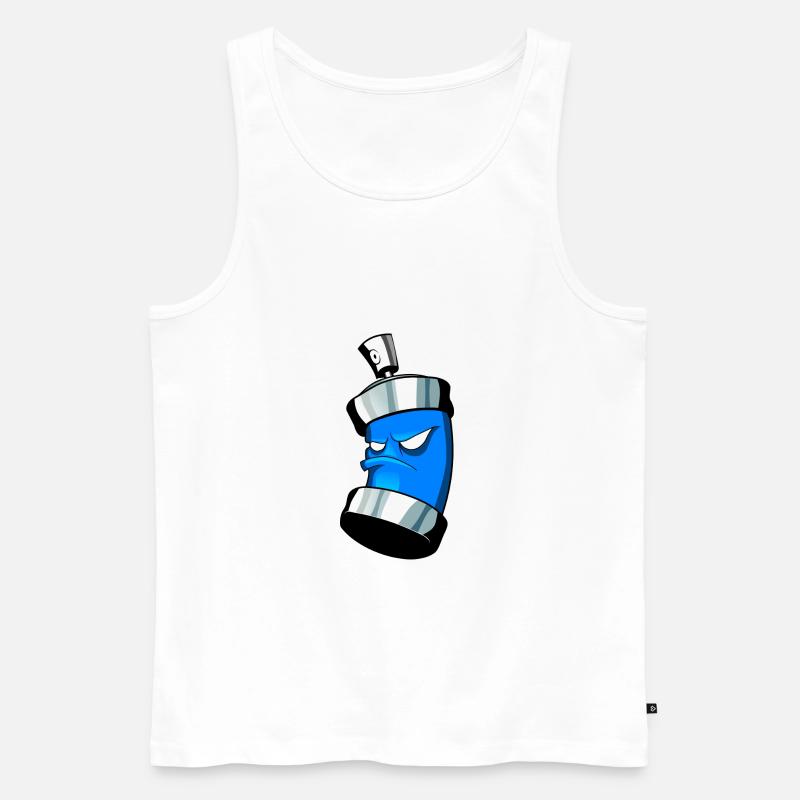 spray dose - Männer Premium Bio Tank Top - Weiß