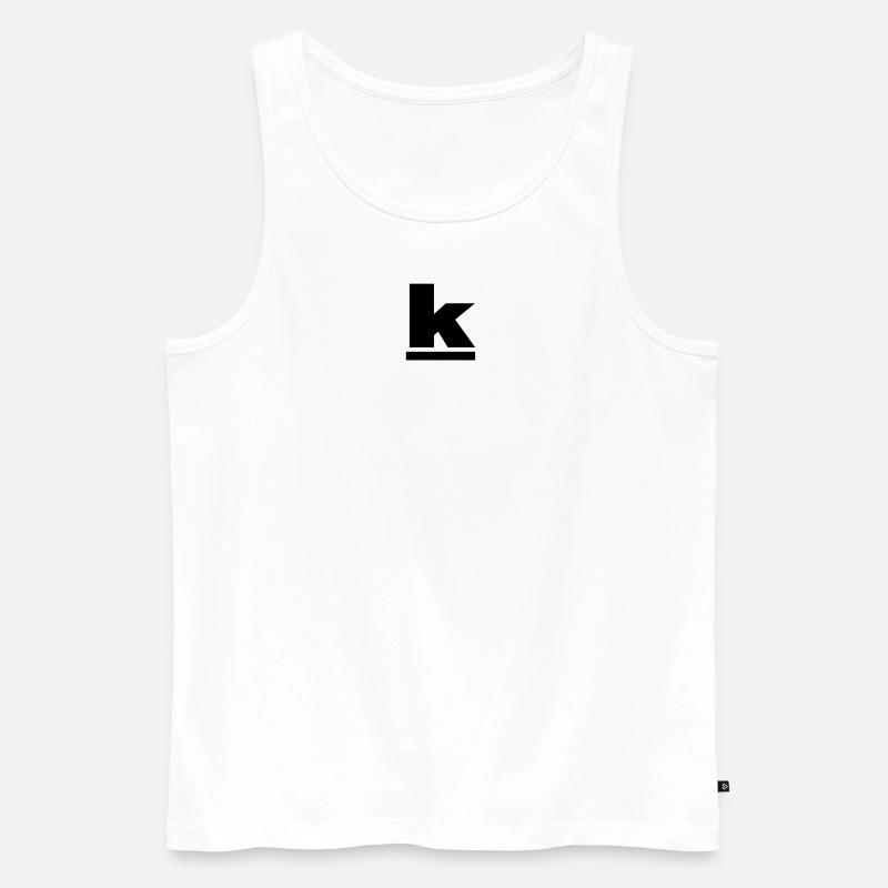 k k - Männer Premium Bio Tank Top - Weiß