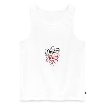 Dream Team - Männer Premium Bio Tank Top - Weiß - Vorne - AI Model Male 178 light (178cm)