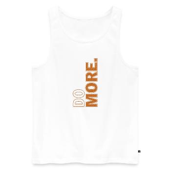 Do more - Men's Premium Organic Tank Top - white - Front - Michal (187cm)