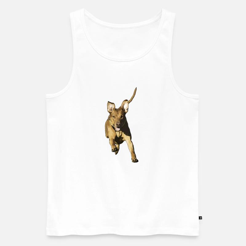 Rhodesian Ridgeback Livernose - Männer Premium Bio Tank Top - Weiß