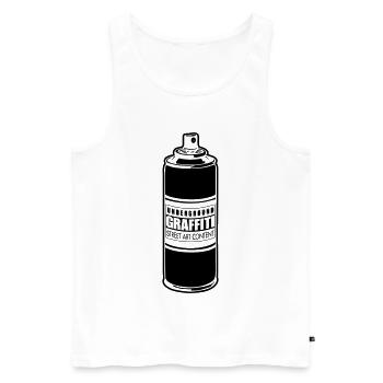 Street art maker flex - Débardeur bio Premium Homme - blanc - Devant - AI Model Male 178 light (178cm)