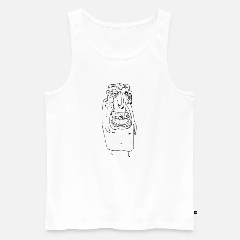 Gilbert - Männer Premium Bio Tank Top - Weiß