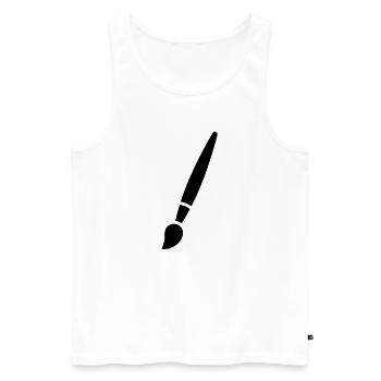 Brush, Painting, Art Symbol - Men's Premium Organic Tank Top - white - Front - AI Model Male 178 light (178cm)
