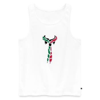 Pfadfinder Schal - Männer Premium Bio Tank Top - Weiß - Vorne - AI Model Male 178 light (178cm)