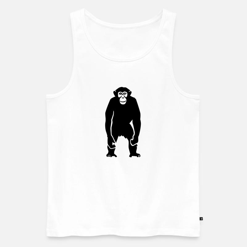 Affe - Männer Premium Bio Tank Top - Weiß