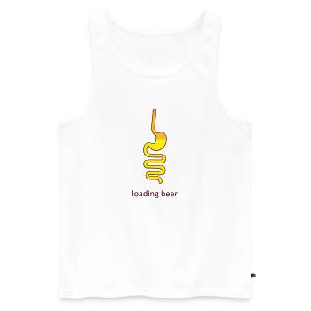 Magen Bier - Männer Premium Bio Tank Top - Weiß - Vorne - Michal (187cm)