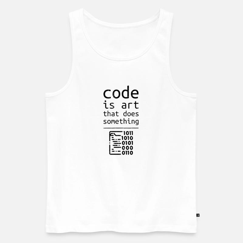 Code Coder Entwickler Programmierer Geschenk - Männer Premium Bio Tank Top - Weiß