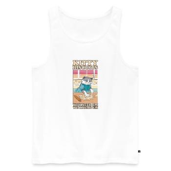 Kitty Biscuits Cat Cat Biscuits Baker Baker - Men's Premium Organic Tank Top - white - Front - AI Model Male 178 light (178cm)