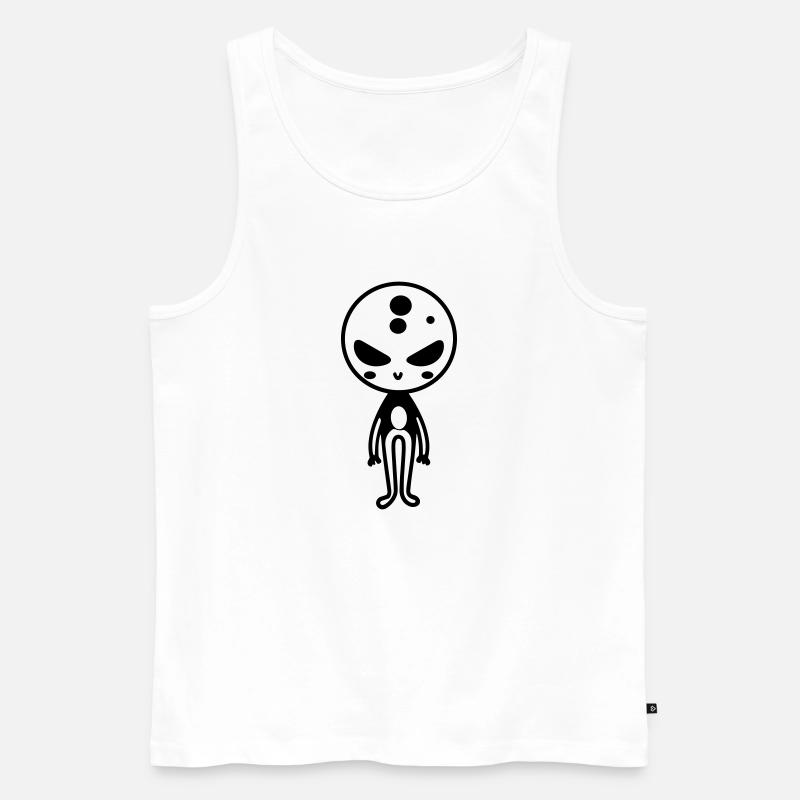 Außerirdischer - Männer Premium Bio Tank Top - Weiß