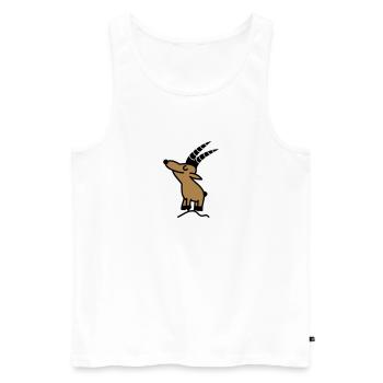 lustiger Steinbock - Männer Premium Bio Tank Top - Weiß - Vorne - Michal (187cm)