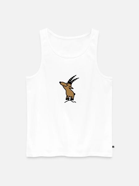 funny ibex - Men's Premium Organic Tank Top - white