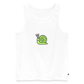 Schnecke 5.3 - Männer Premium Bio Tank Top - Weiß - Vorne - AI Model Male 178 light (178cm)