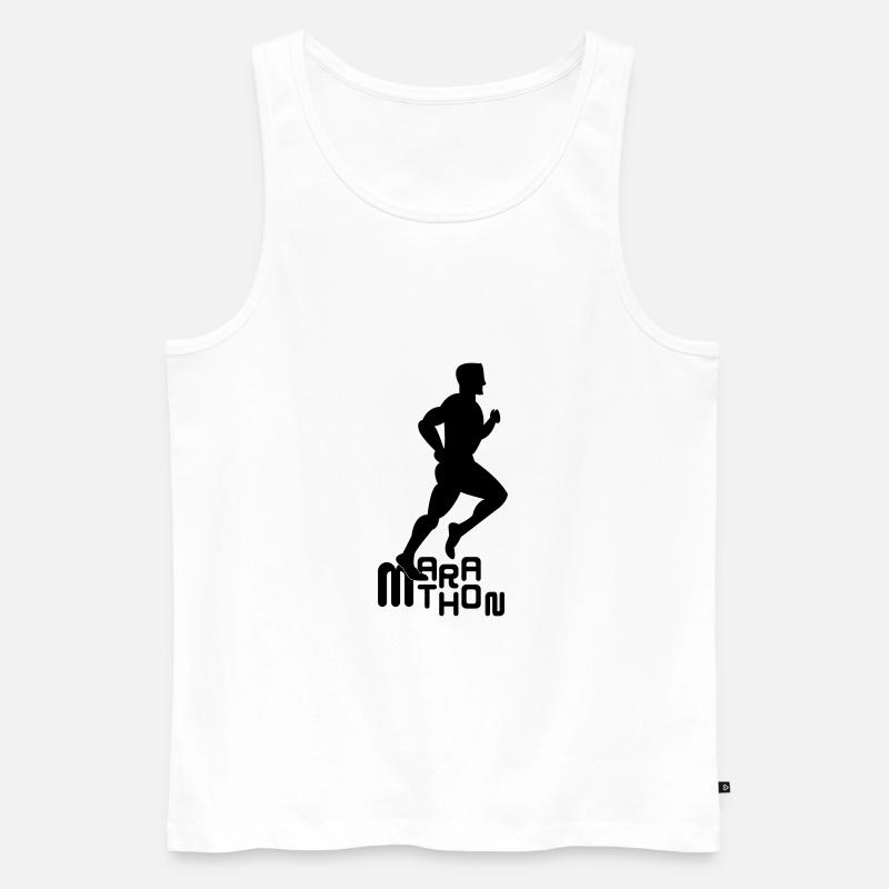 läufer - Männer Premium Bio Tank Top - Weiß