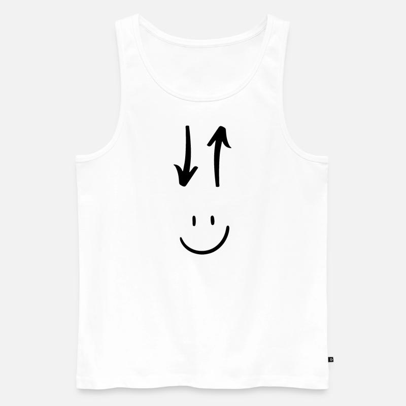 Lächeln ist ansteckend - Männer Premium Bio Tank Top - Weiß
