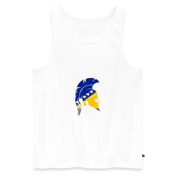 Sparta - Bosnien Herzegowina - Männer Premium Bio Tank Top - Weiß - Vorne - Michal (187cm)
