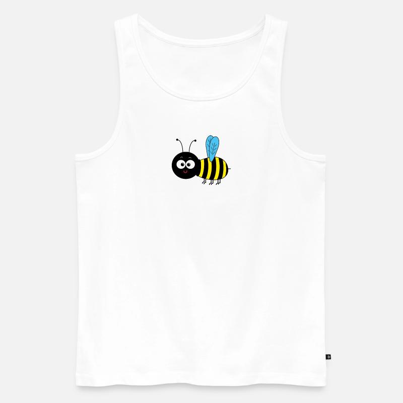 Biene - Männer Premium Bio Tank Top - Weiß