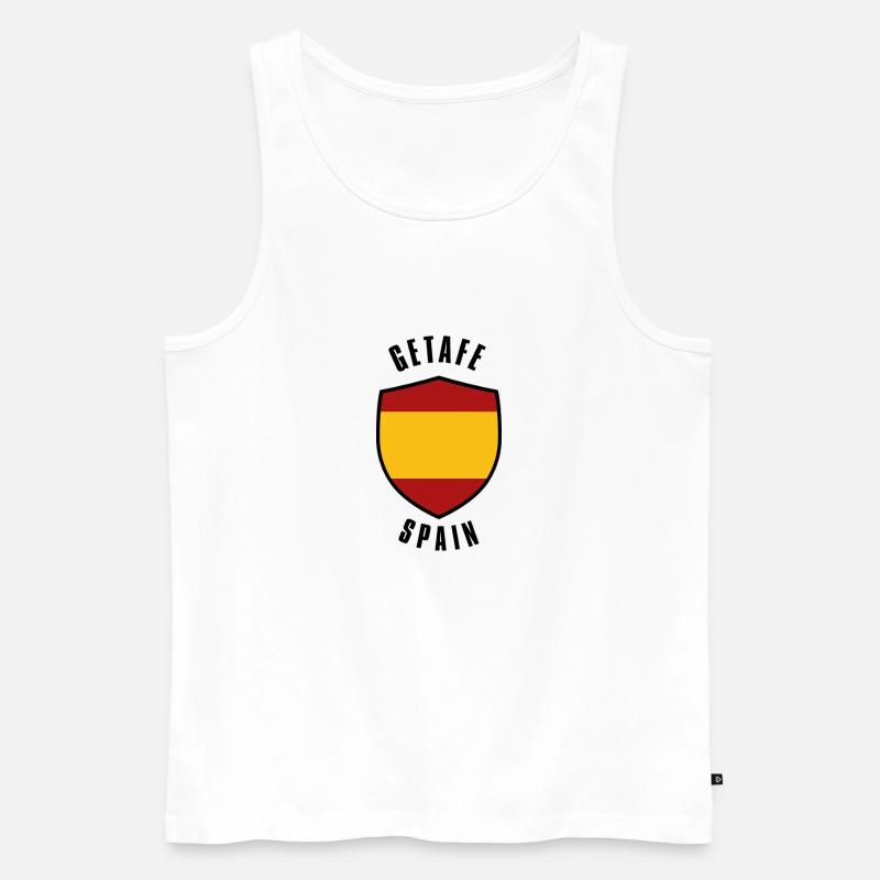 Getafe Spanien Schildemblem - Männer Premium Bio Tank Top - Weiß