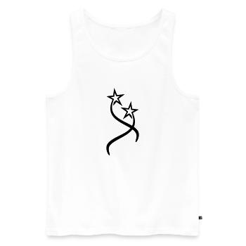 made_of_stars_c - Débardeur bio Premium Homme - blanc - Devant - AI Model Male 178 light (178cm)