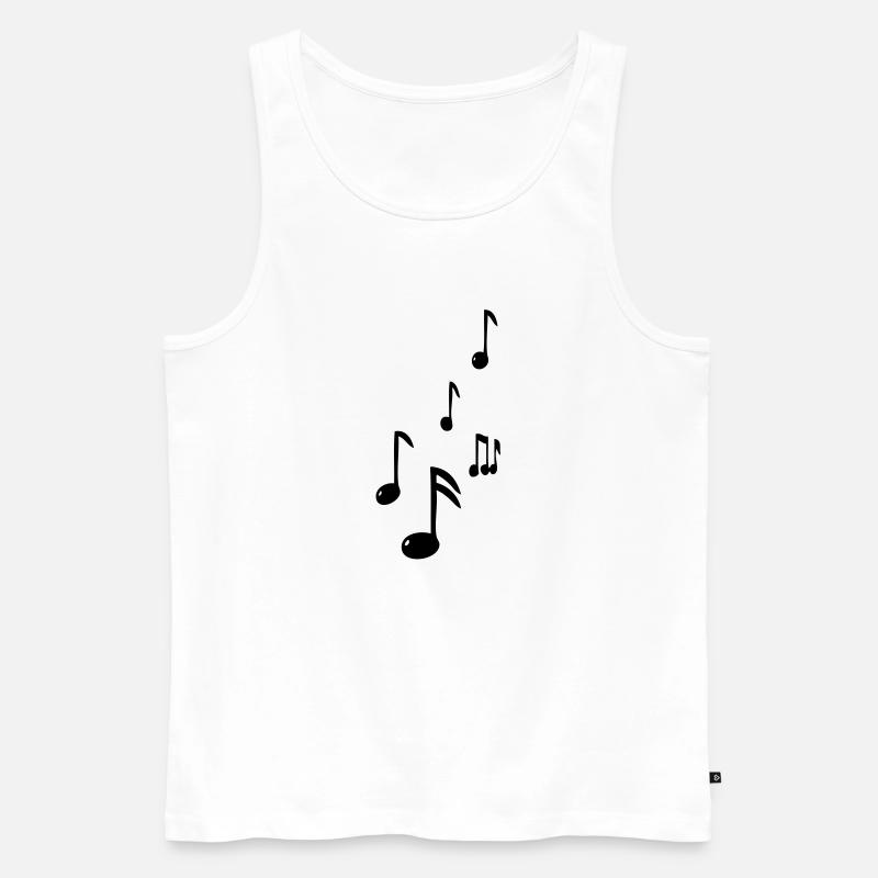 sheet music - Männer Premium Bio Tank Top - Weiß