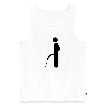 wc pimmel pisser - Männer Premium Bio Tank Top - Weiß - Vorne - AI Model Male 178 light (178cm)