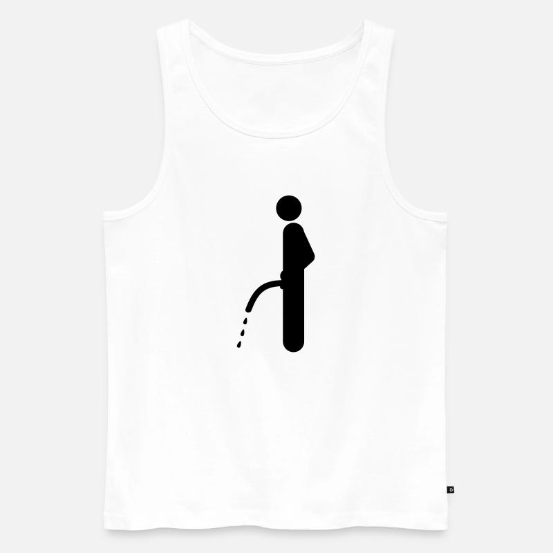 wc pimmel pisser - Männer Premium Bio Tank Top - Weiß