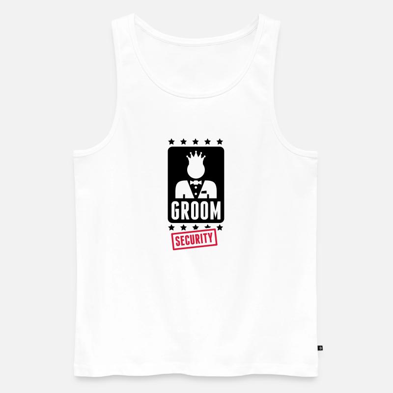groom_security_1_f2 - Männer Premium Bio Tank Top - Weiß