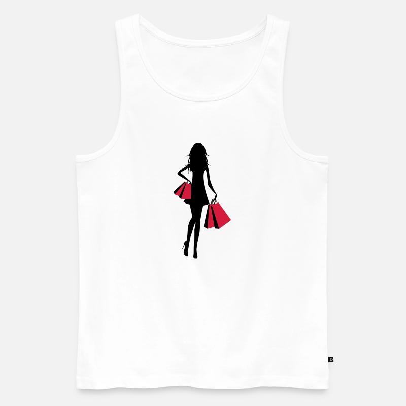 Shopping - Männer Premium Bio Tank Top - Weiß