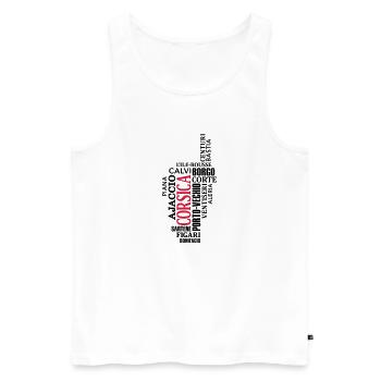 Corsica Corse villes - Débardeur bio Premium Homme - blanc - Devant - Michal (187cm)
