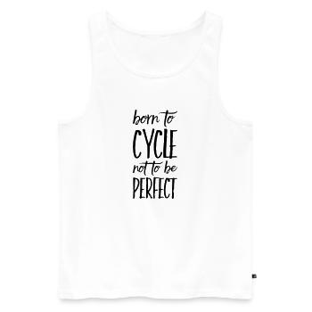 Geboren zum Fahrradfahren Radler Fahrrad Geschenk - Männer Premium Bio Tank Top - Weiß - Vorne - Michal (187cm)