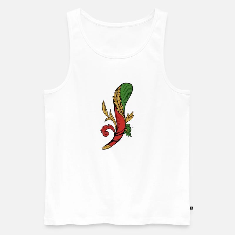 Asso di Maze - Männer Premium Bio Tank Top - Weiß