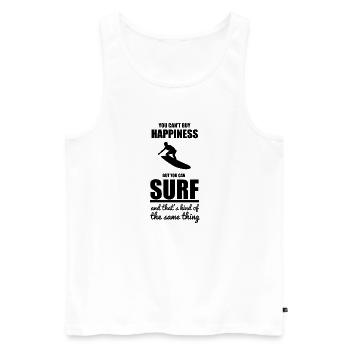 tu ne peux pas acheter le bonheur tu peux surfer - Débardeur bio Premium Homme - blanc - Devant - Michal (187cm)