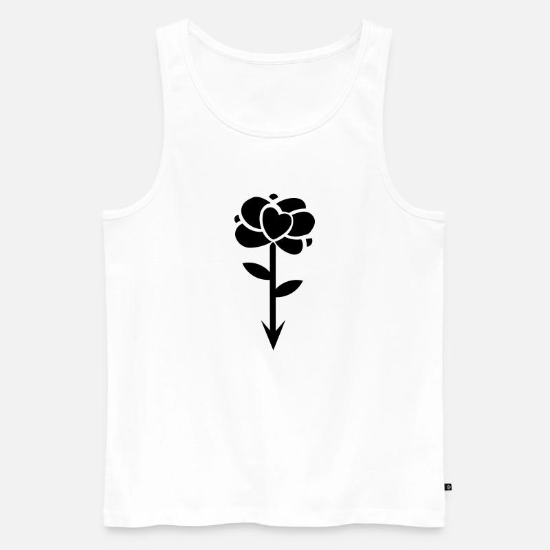 Herz-Pfeil - Männer Premium Bio Tank Top - Weiß