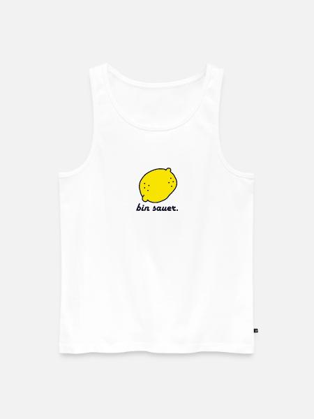 Bin sauer - Mood - Männer Premium Bio Tank Top - Weiß