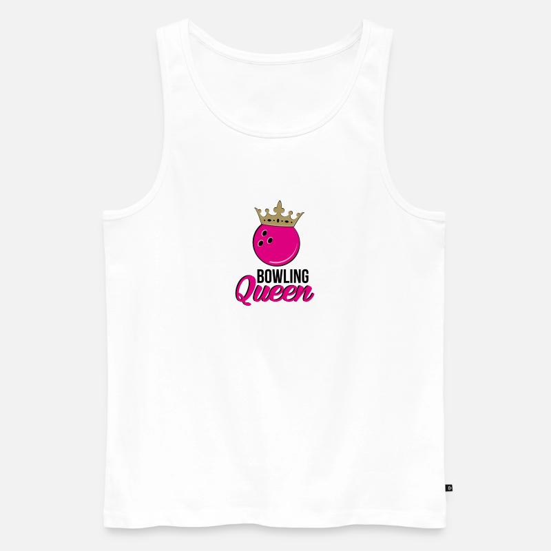Bowling Queen - Männer Premium Bio Tank Top - Weiß