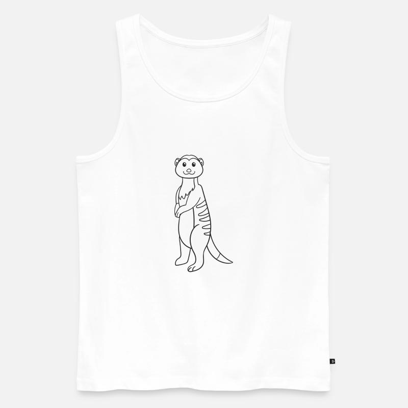 Erdmännchen, Geschenk, Geschenkidee - Männer Premium Bio Tank Top - Weiß