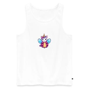 Einhornmarienkäfer - Männer Premium Bio Tank Top - Weiß - Vorne - Michal (187cm)