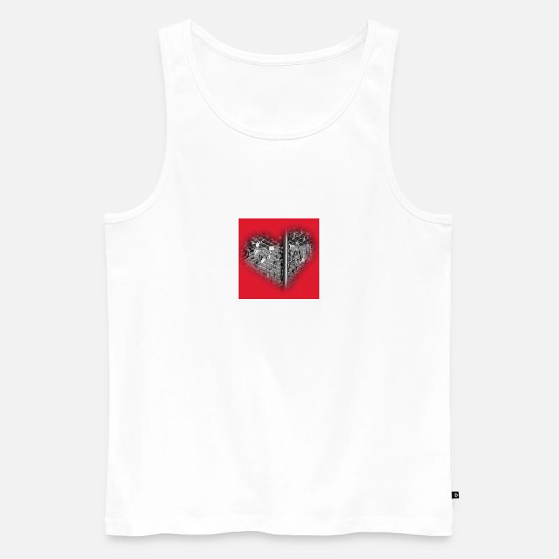 Lock your heart - Männer Premium Bio Tank Top - Weiß