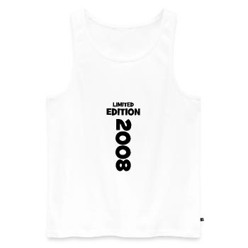 Limited Edition - 2008 - Birthday - Year of birth - Men's Premium Organic Tank Top - white - Front - Michal (187cm)