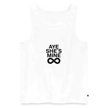 Aye She´s Mine (Forever) - Débardeur bio Premium Homme - blanc - Devant - Michal (187cm)