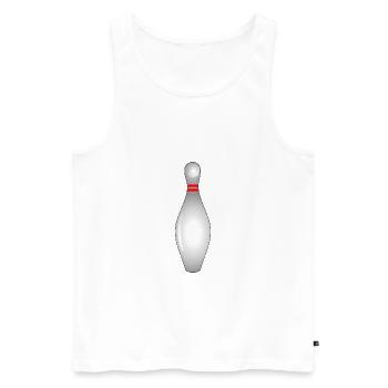 Bowling Pin - Men's Premium Organic Tank Top - white - Front - AI Model Male 178 light (178cm)