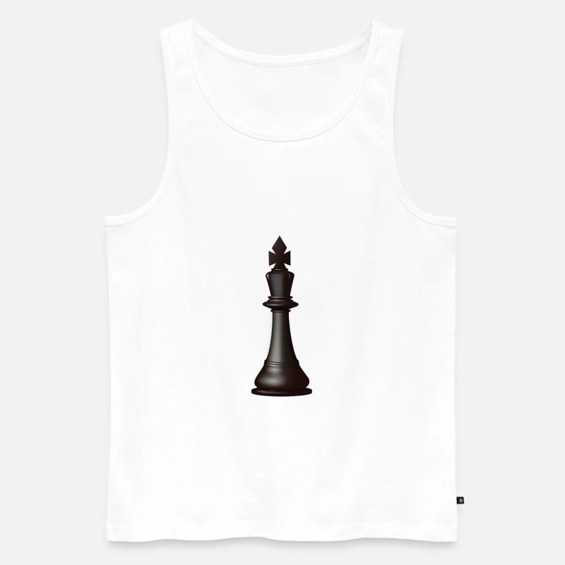 König Schach Figur - Männer Premium Bio Tank Top - Weiß