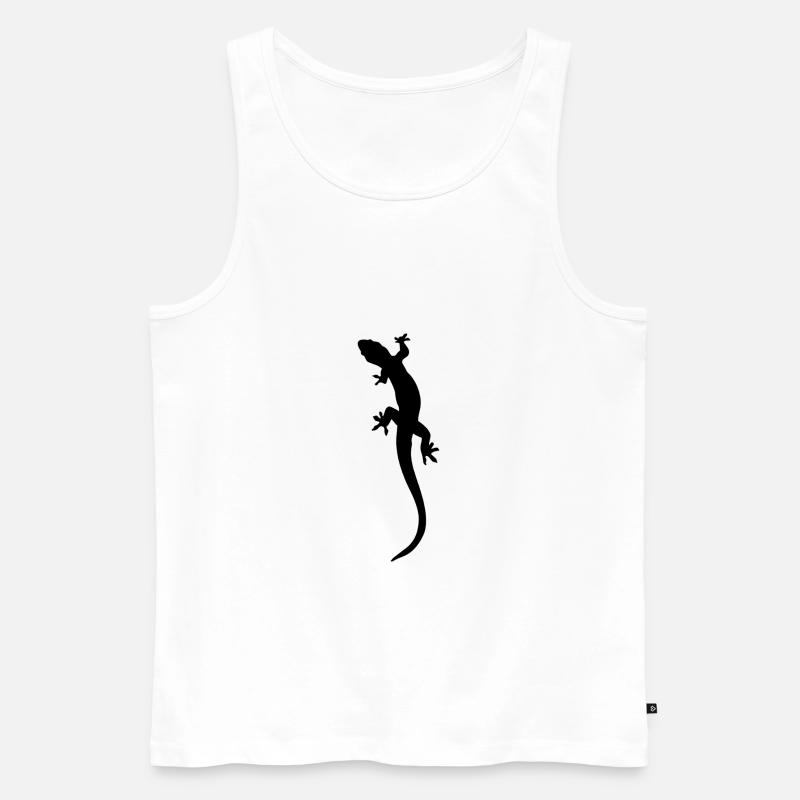 Eidechse - Männer Premium Bio Tank Top - Weiß