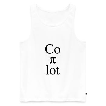 Copilot - Co Pi Lot - Männer Premium Bio Tank Top - Weiß - Vorne - Michal (187cm)