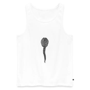 brain, spine, - Men's Premium Organic Tank Top - white - Front - AI Model Male 178 light (178cm)
