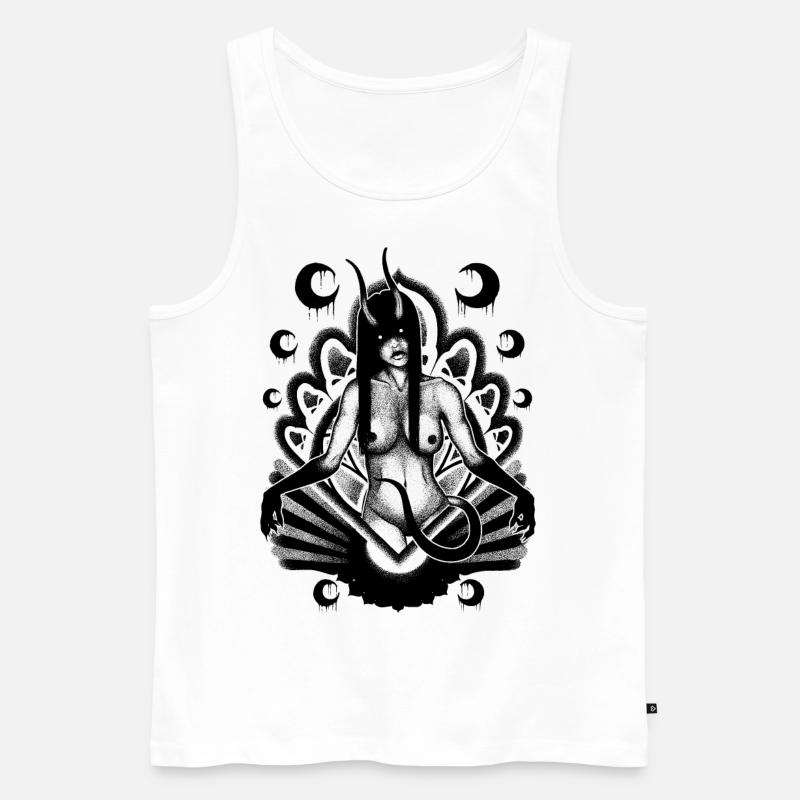 Dämonenmädchen - Männer Premium Bio Tank Top - Weiß