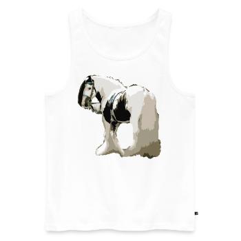 Horse, Tinker, Horse Tinker, Gift Idea - Men's Premium Organic Tank Top - white - Front - AI Model Male 178 light (178cm)