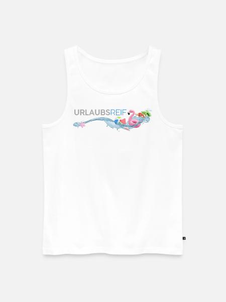 Urlaubsreif - Männer Premium Bio Tank Top - Weiß
