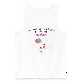 Erzieherin - Männer Premium Bio Tank Top - Weiß - Vorne - Michal (187cm)